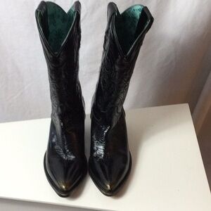 Corral Black Patent Leather Western Boots